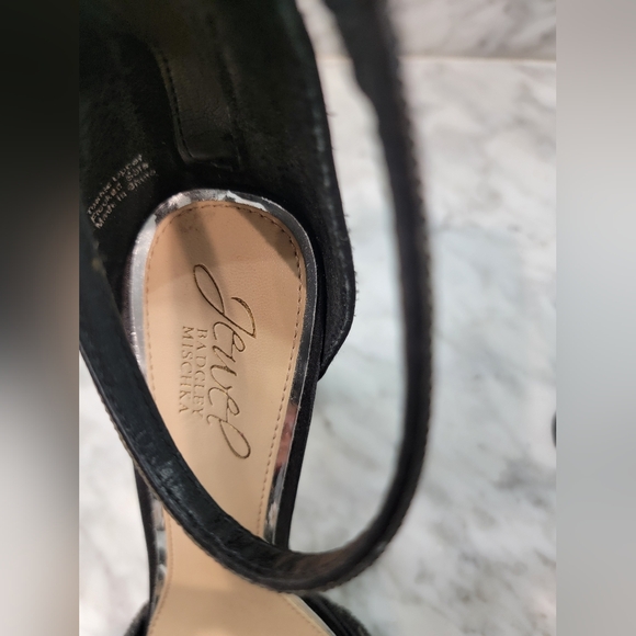 Jewel Badgley Mischka black rhinestone 4" dress heels - Picture 6 of 9